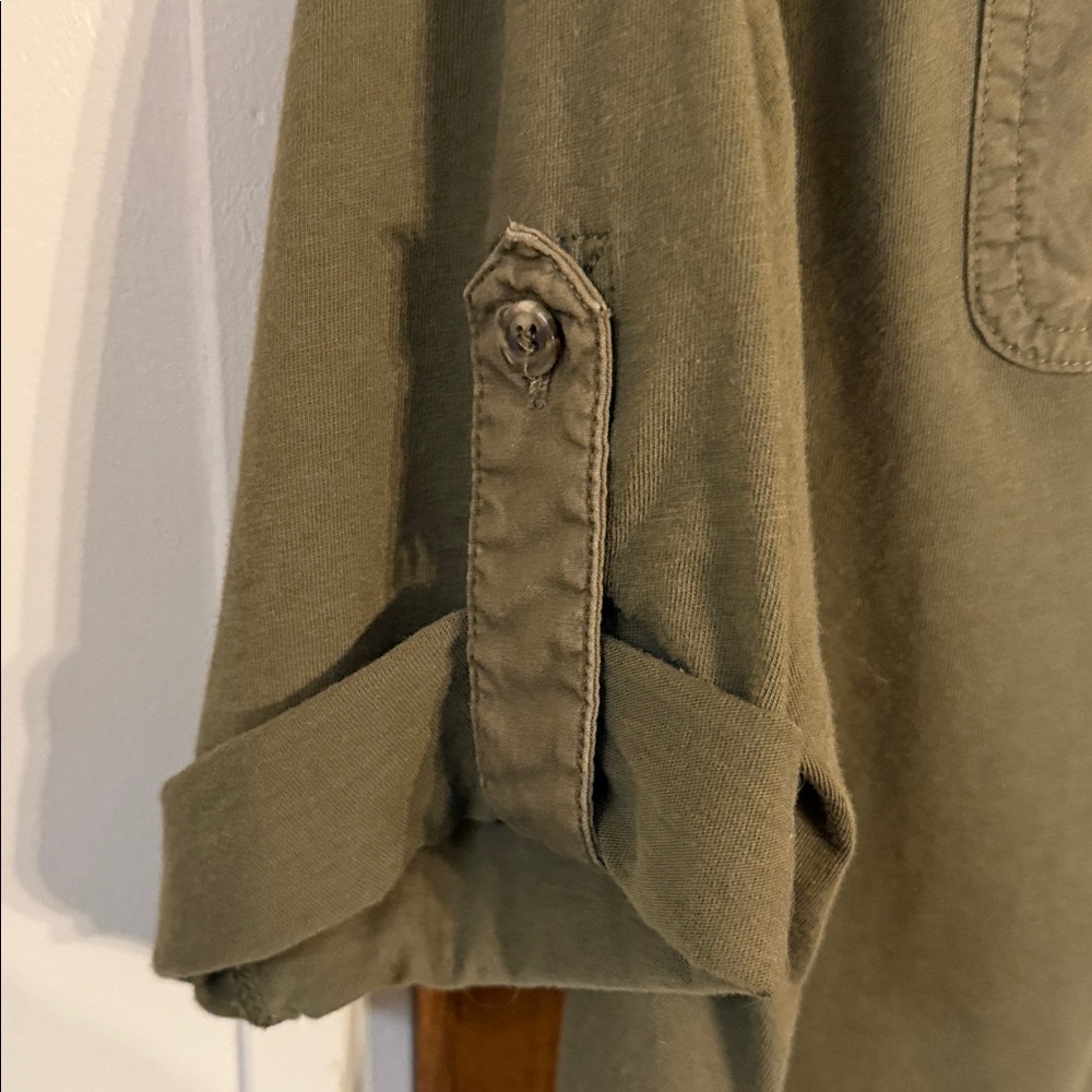 Chaps Khaki Button-Up Shirt Size 2X - Picture 4 of 4